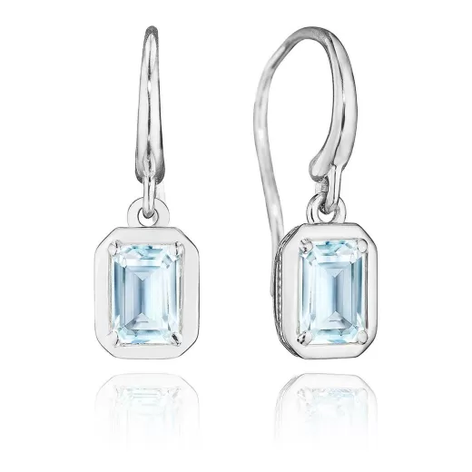 Clearance Tacori Sky Blue Topaz French Wire Earring - 1.4Ct 18Kt White Gold