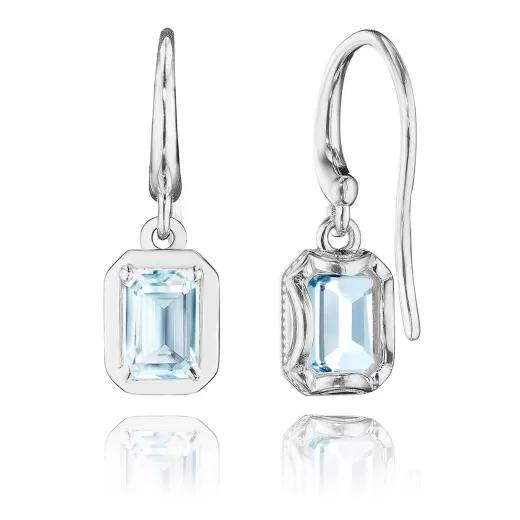 Clearance Tacori Sky Blue Topaz French Wire Earring - 1.4Ct 18Kt White Gold