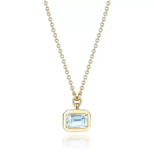 Store Tacori Sky Blue Topaz Necklace - 0.7Ct 18Kt Yellow Gold