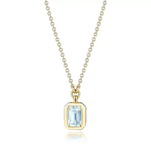 Outlet Tacori Sky Blue Topaz Necklace - 0.7Ct 18Kt Yellow Gold