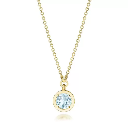 Flash Sale Tacori Sky Blue Topaz Necklace - 0.7Ct 18Kt Yellow Gold