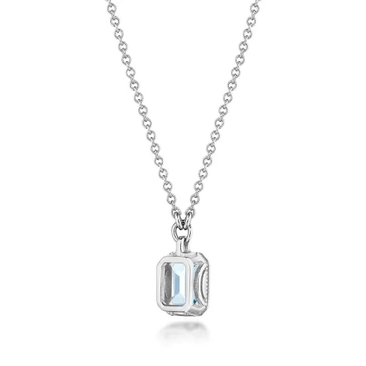 New Tacori Sky Blue Topaz Necklace - 0.7Ct 18Kt White Gold