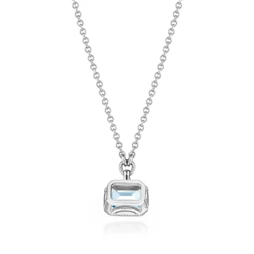 Flash Sale Tacori Sky Blue Topaz Necklace - 0.7Ct 18Kt White Gold