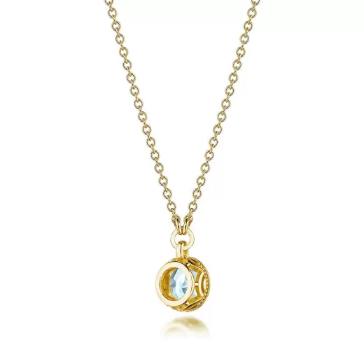 Flash Sale Tacori Sky Blue Topaz Necklace - 0.7Ct 18Kt Yellow Gold